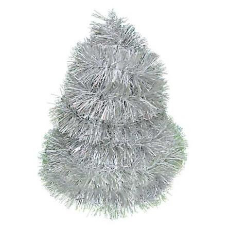 Zet servis Vánoční řetěz - stříbrný s bílými konci - 6PLY