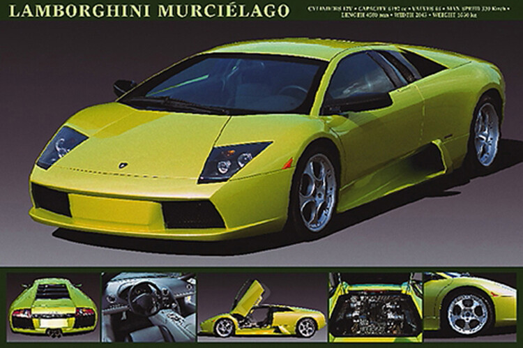 EUROGRAPHICS Plakát, Obraz - Lamborghini Murcielago, 91.5 × 61 cm