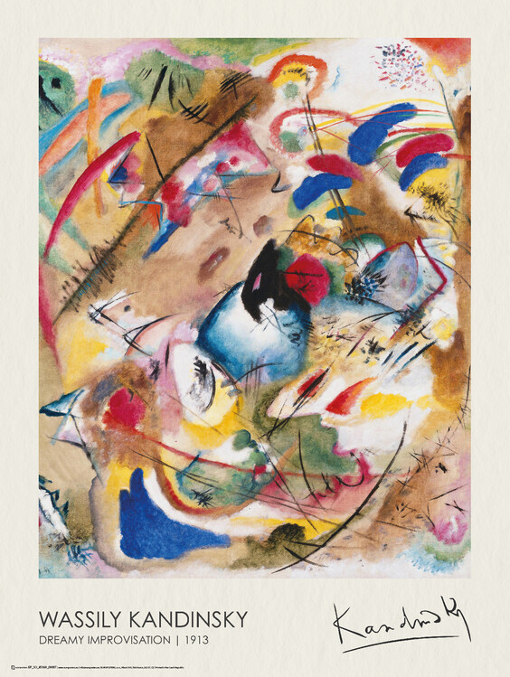 POSTERS Plakát, Obraz - Dreamy Improvisation (1913), Wassily Kandinsky, 45 × 60 cm
