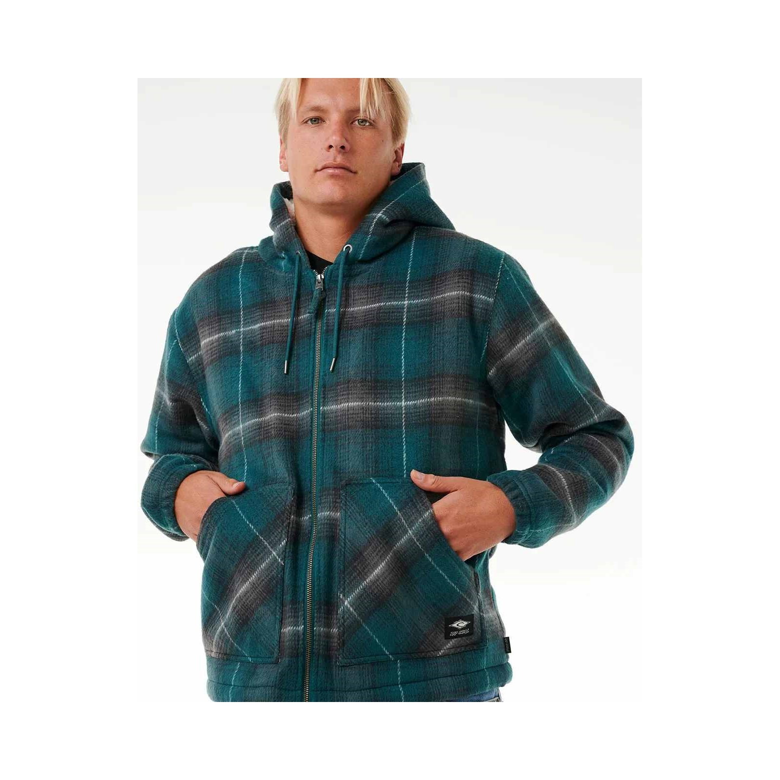 bunda RIP CURL - Classic Surf Check Jacket Blue Green (76) velikost: XL