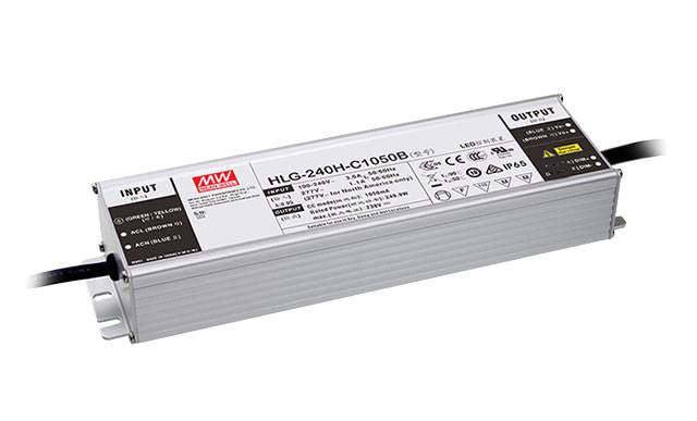 LED driver Mean Well HLG-240H-C700B, 249.9 W (max), 700 mA, 178 - 357 V/DC