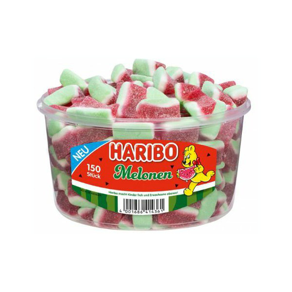 Haribo Melonen - Želé bonbóny melouny 1050g (150ks Dóza)