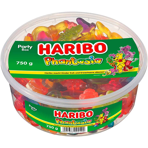 Haribo Phantasia - Želé bonbony ovocná zvířátka 750g (dóza)