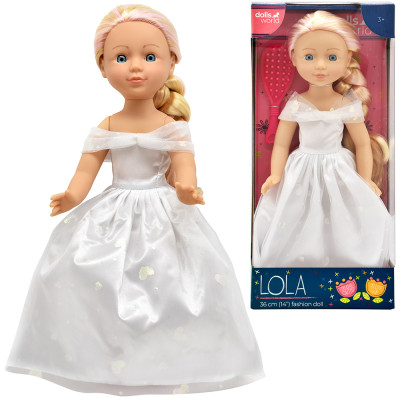 Dolls World Módní panenka Lola WHITE - 36 cm