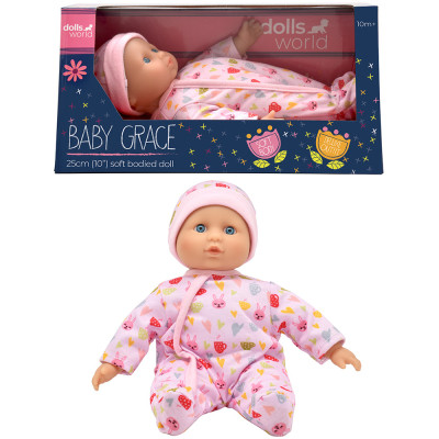 Dolls World Něžná Nelinka 25 cm panenka s měkkým tělíčkem