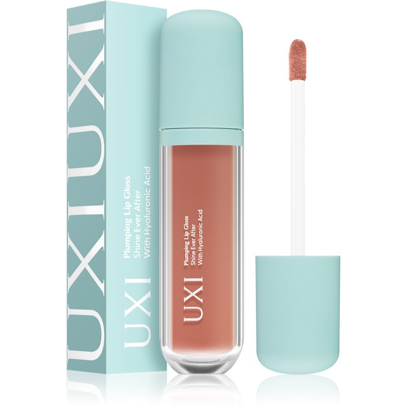 UXI BEAUTY Plumping Lip Gloss lesk na rty pro větší objem s kyselinou hyaluronovou Peach perfect 5 ml