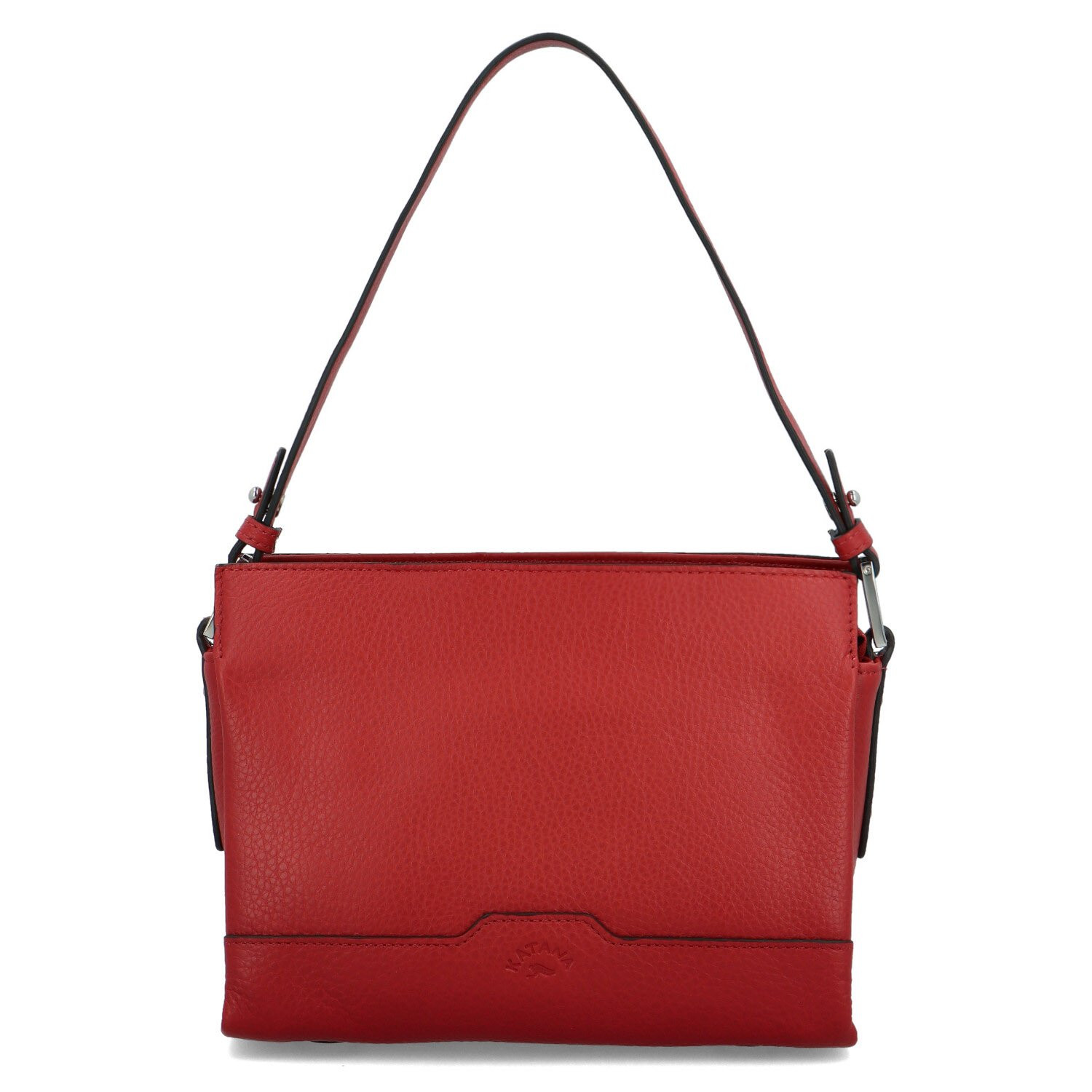 Módní dámská kožená kabelka na rameno Katana Rozína, červená