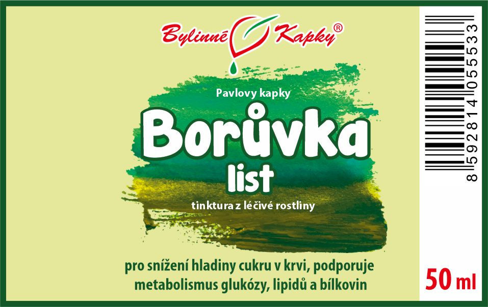 Borůvka list - Pavlovy bylinné kapky (tinktura) 50 ml