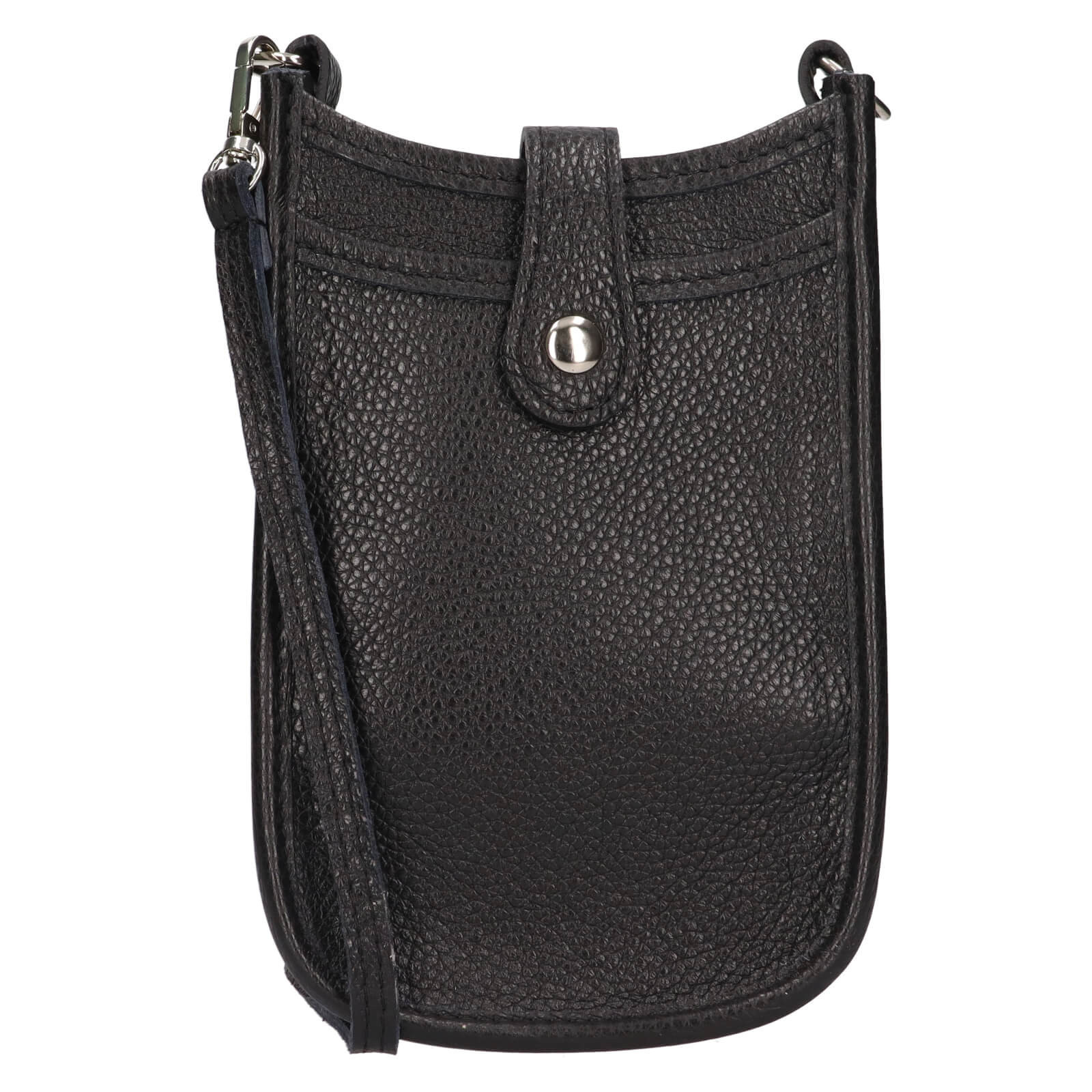 Dámská kožená kabelka na mobil a doklady Italia Simma - černá