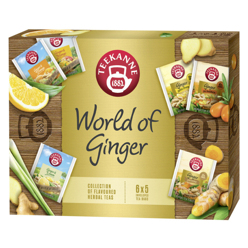 TEEKANNE World of ginger kolekce zázvorových čajů 6 x 5 sáčků, poškozený obal