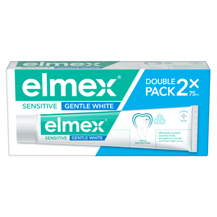 ELMEX Sensitive Whitening Zubní pasta pro citlivé zuby 2x 75 ml, poškozený obal