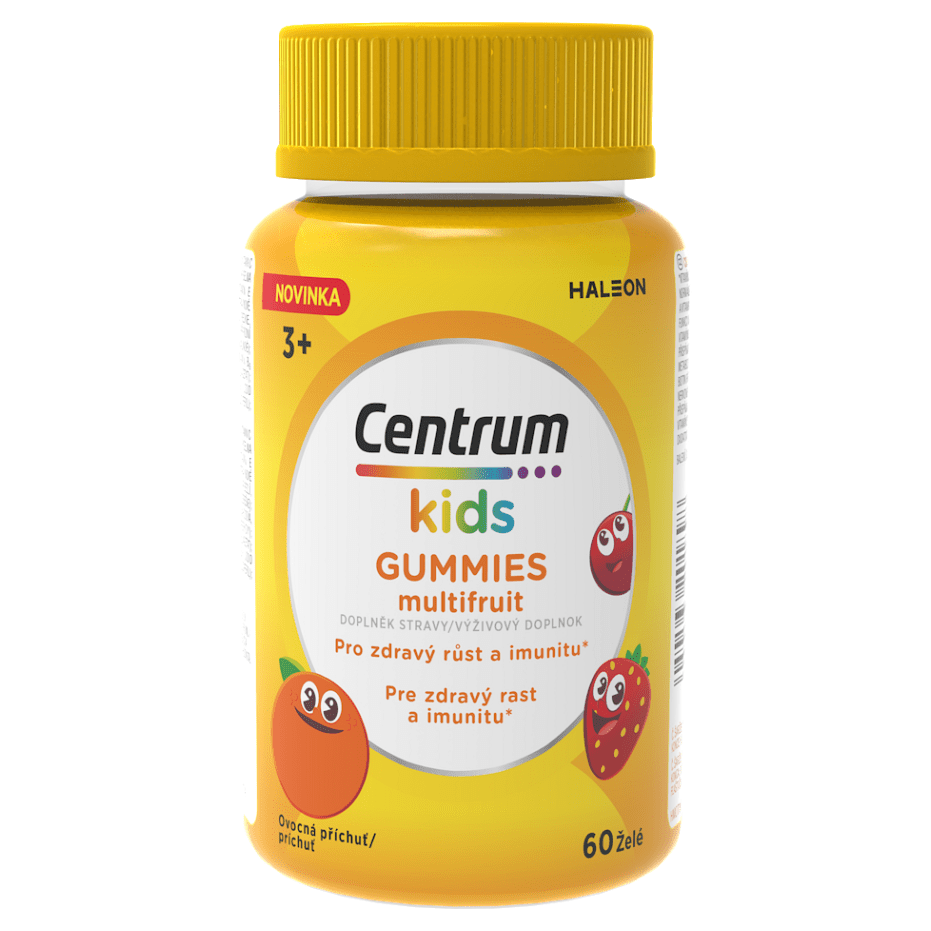 CENTRUM Kids gummies multivitamín pro děti multifruit želé 60 kusů, poškozený obal