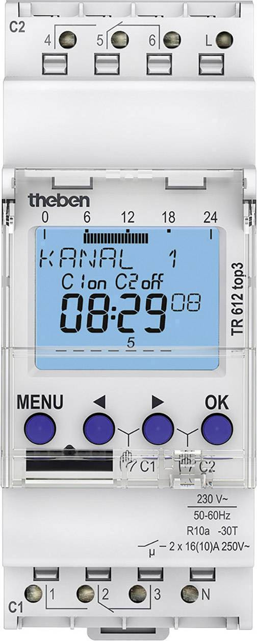 Theben 6120130 časovač, digitální, týdenní program, 2600 W, IP20