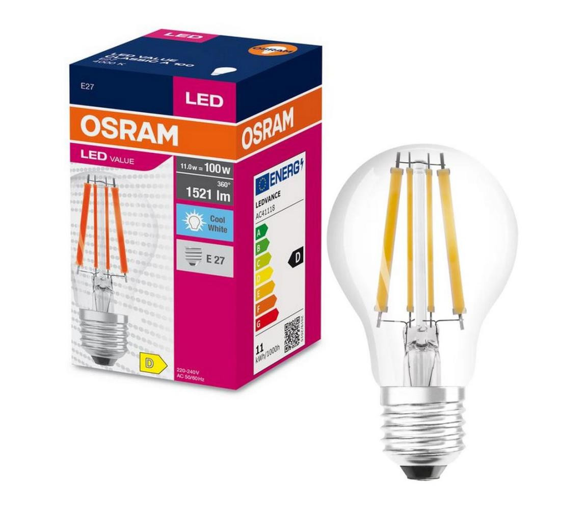 Osram 4058075439597 žárovka LED bílá neutrální E27 230VAC 1521lm P 11W 4000K