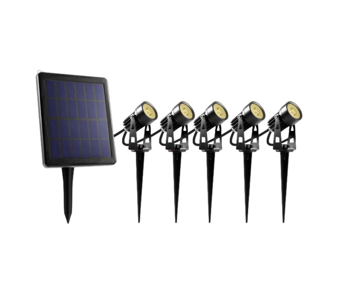 SADA 5x LED Venkovní lampa se solárním panelem LED/4000 mAh IP44