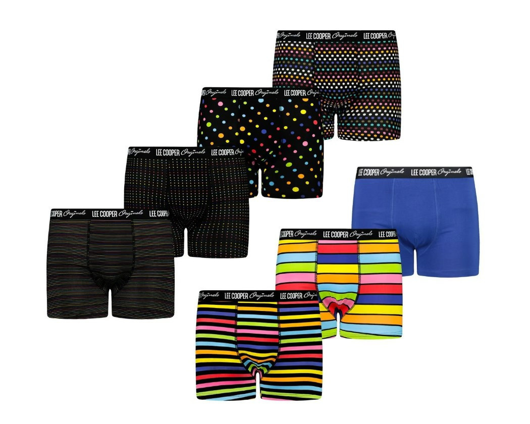 7PACK pánské boxerky Lee Cooper vícebarevné (PO41015-mix) XXL, trenky / trenýrky