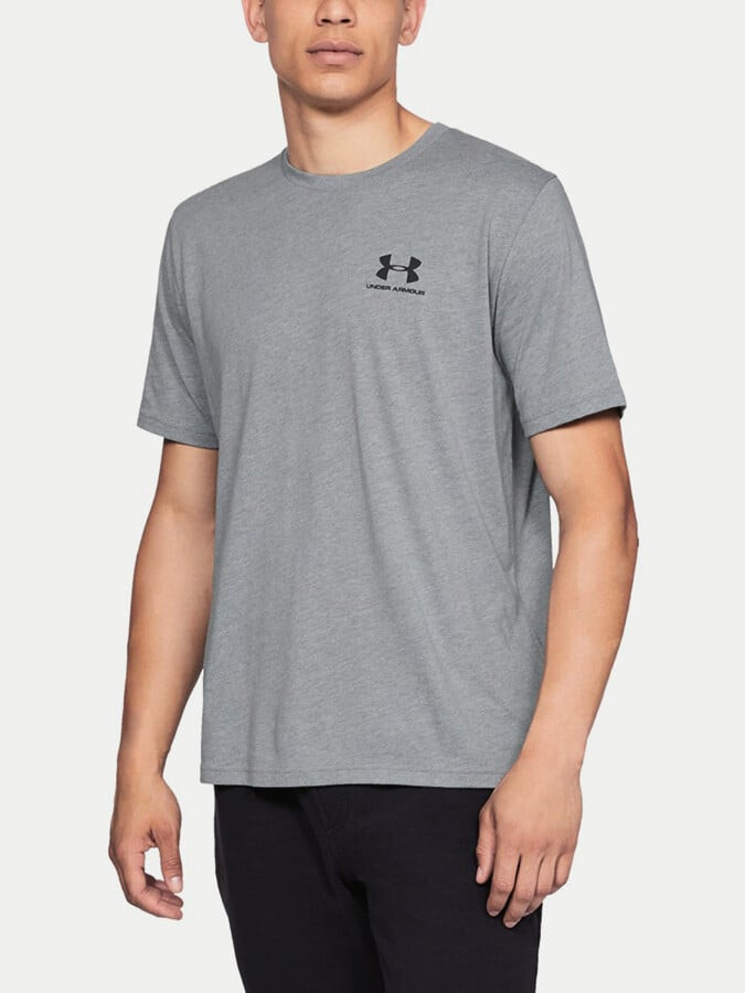 Pánské tričko Under Armour  Sportstyle Left Chest Ss Grey L
