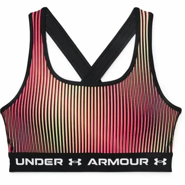 Dámská podprsenka Under Armour  Crossback Mid Print-BLK XS