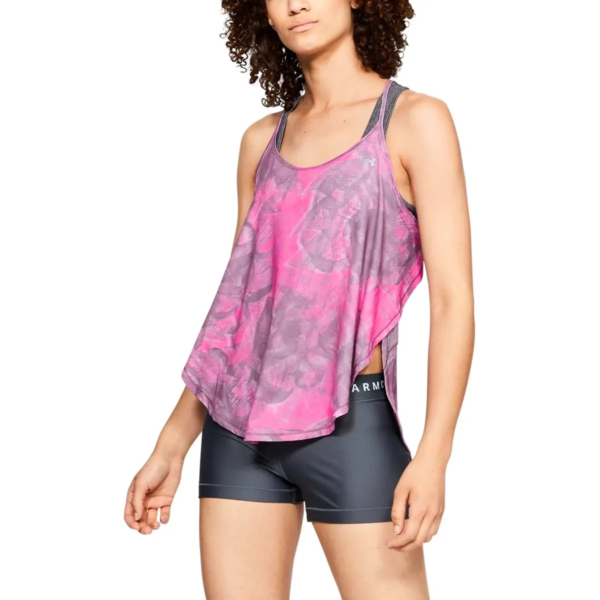 Dámské tílko Under Armour  Sport Tank - Flo Ink Print Purple M