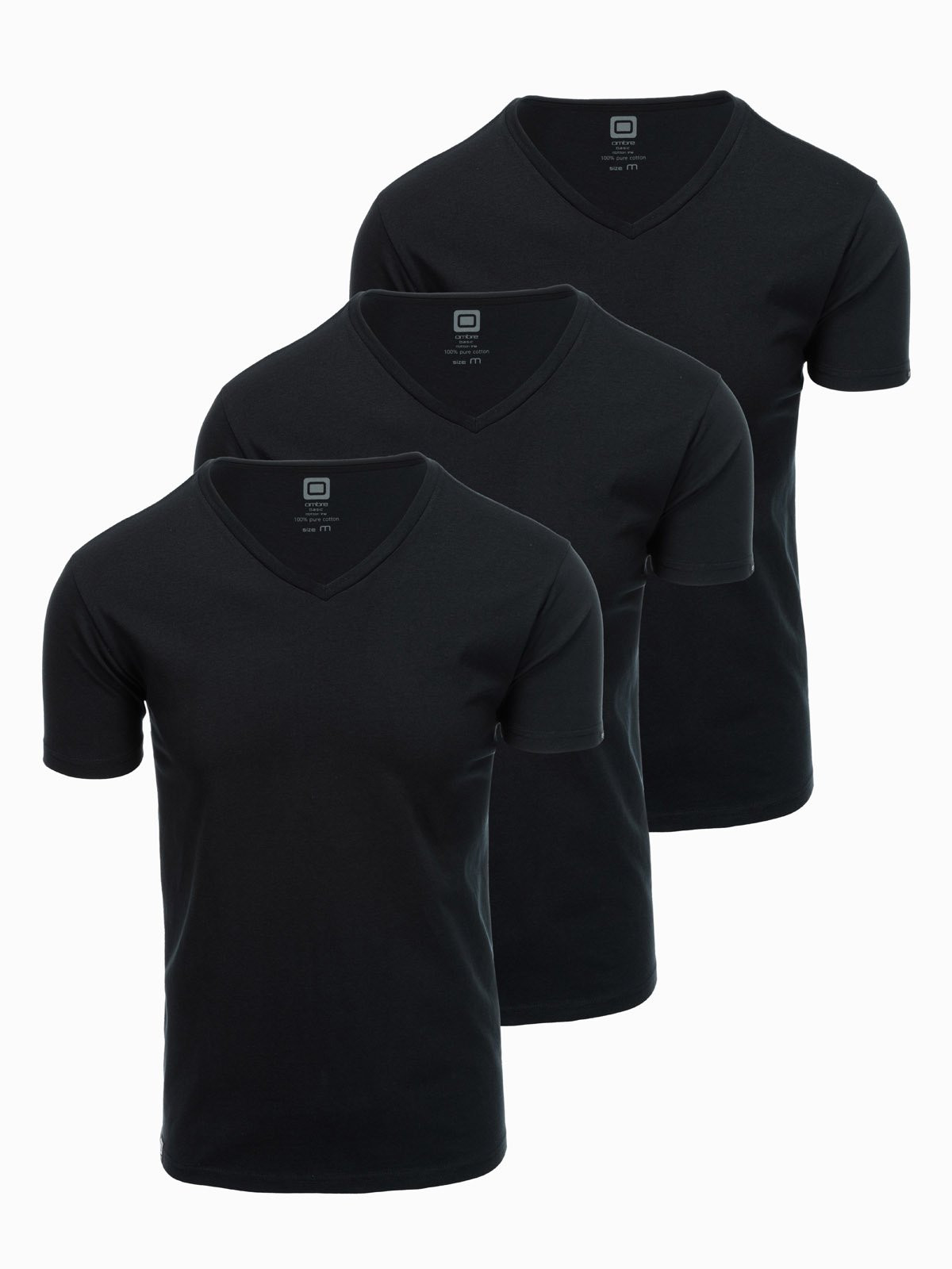 Ombre V-NECK 3-pack cotton shirt set