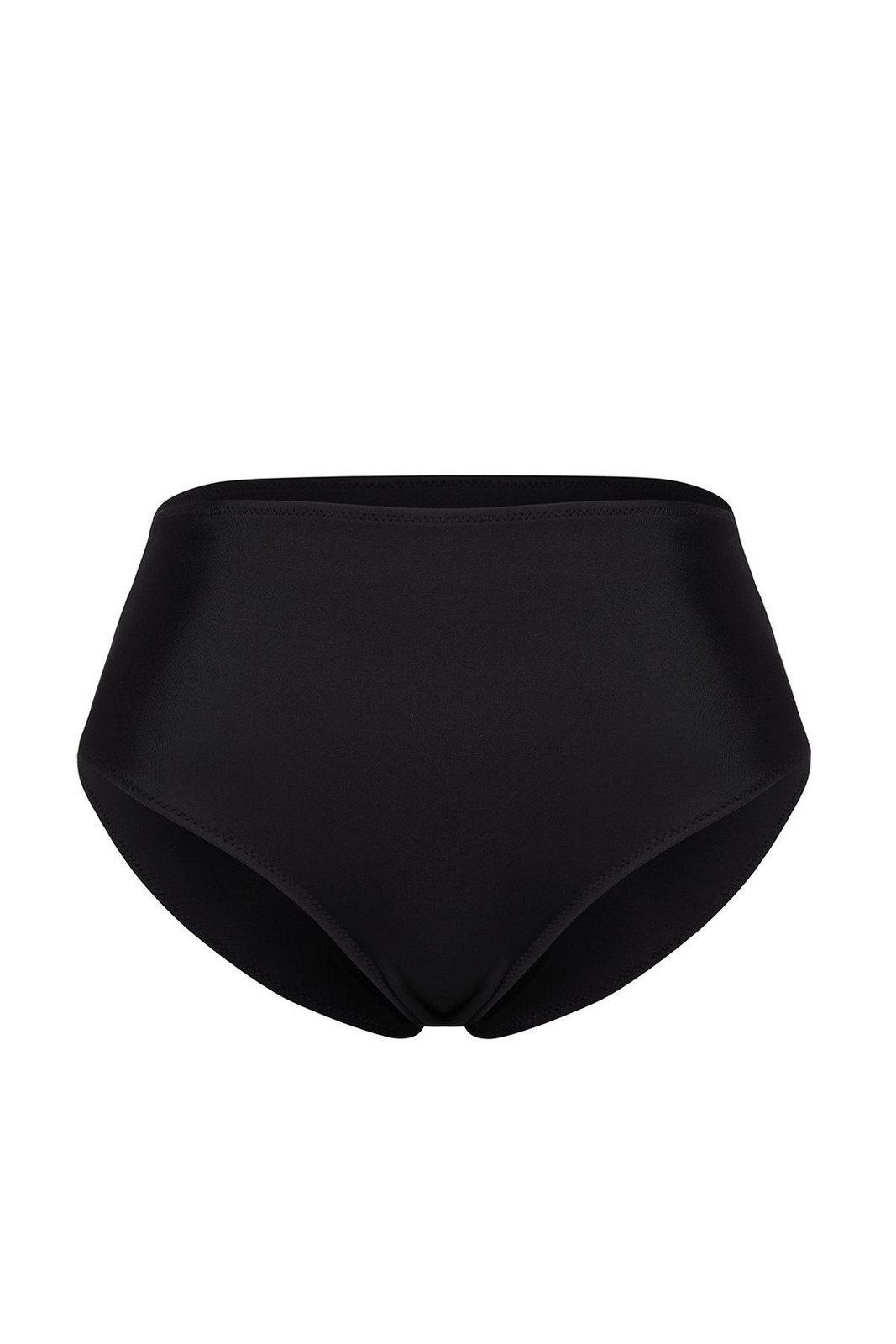 Trendyol Curve Black High Waist Basic Plus Size Bikini Bottom