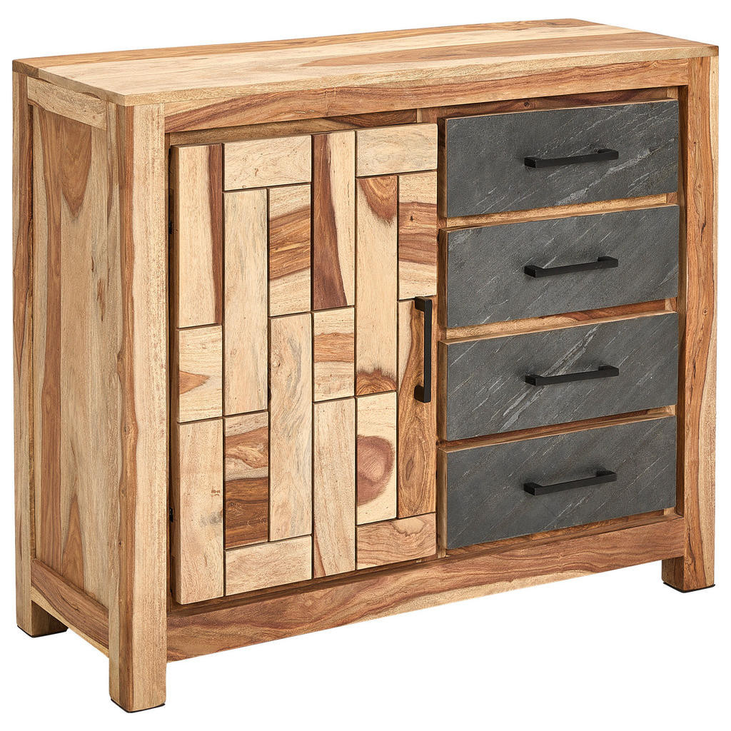 Livetastic ŠIROKÁ KOMODA, sheesham, přírodní barvy, 100/85/40 cm