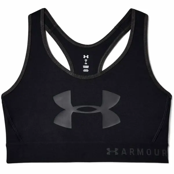 Dámská podprsenka Under Armour  Mid Keyhole Graphic-BLK S