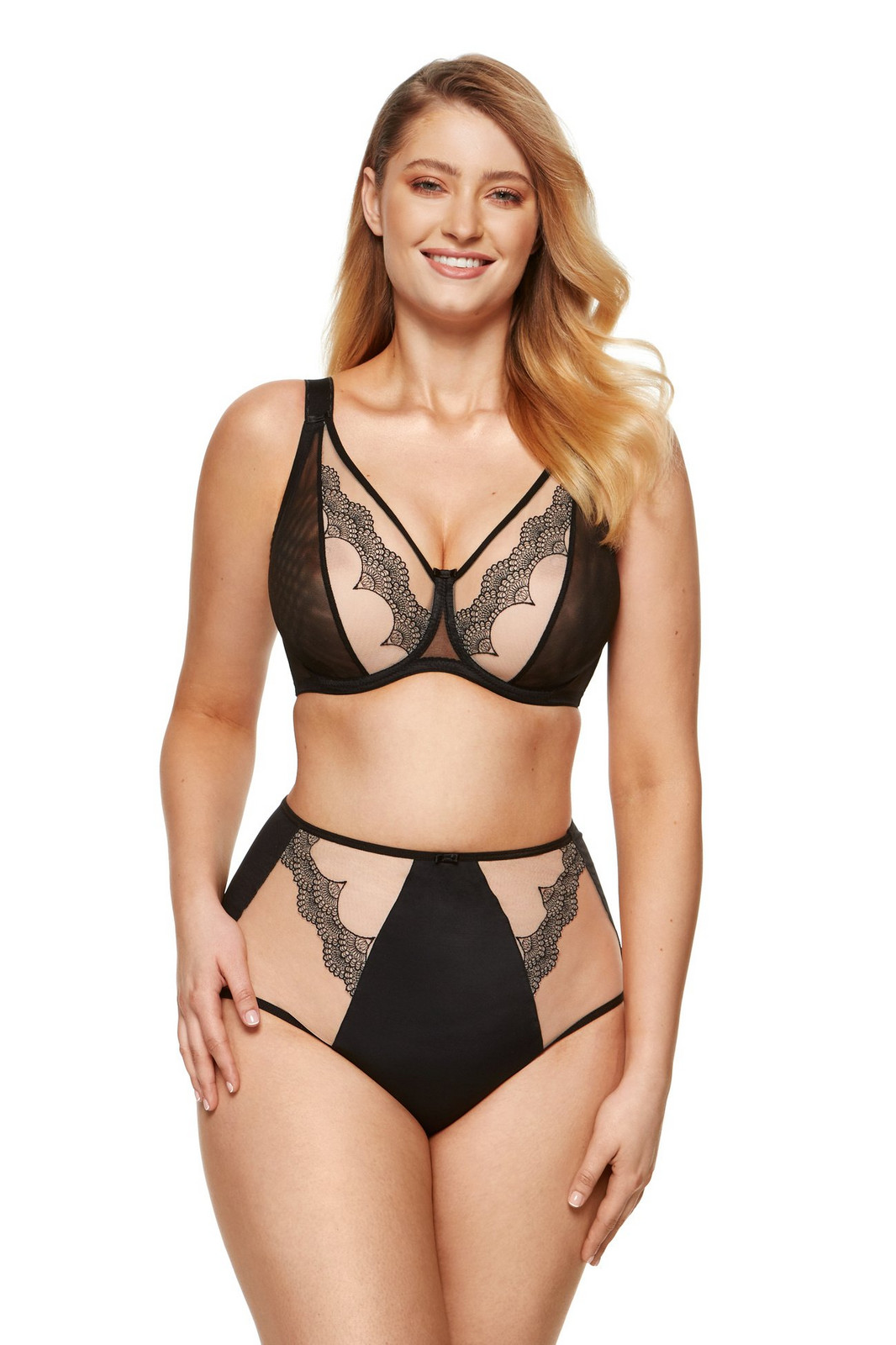 Gorteks Heidi embroidered soft bra black