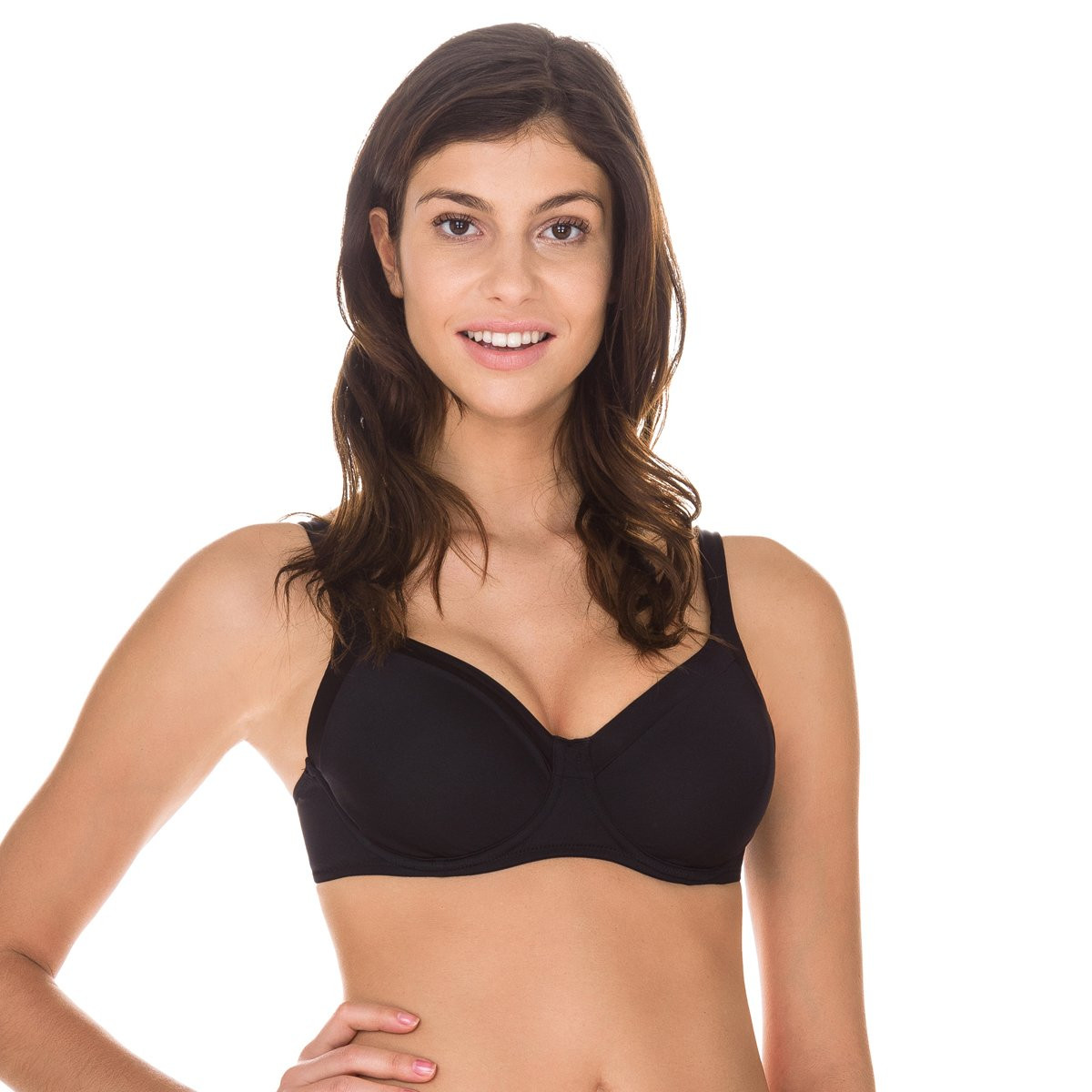 DIM INVISIBLE GENEROUS BRA - Women's bra with bones - black