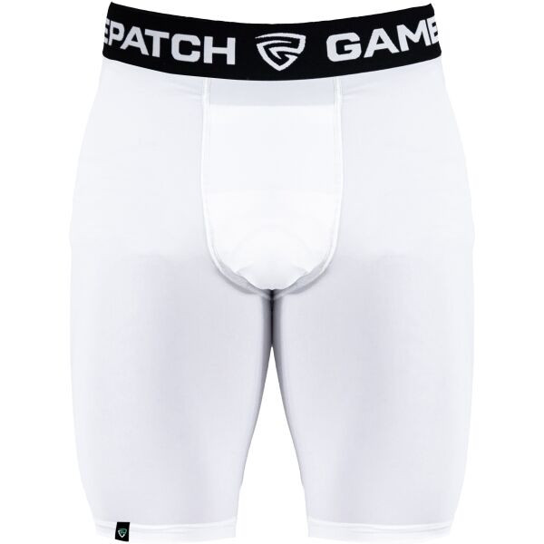 GAMEPATCH COMPRESSION SHORTS Kompresní unisex šortky, bílá, velikost