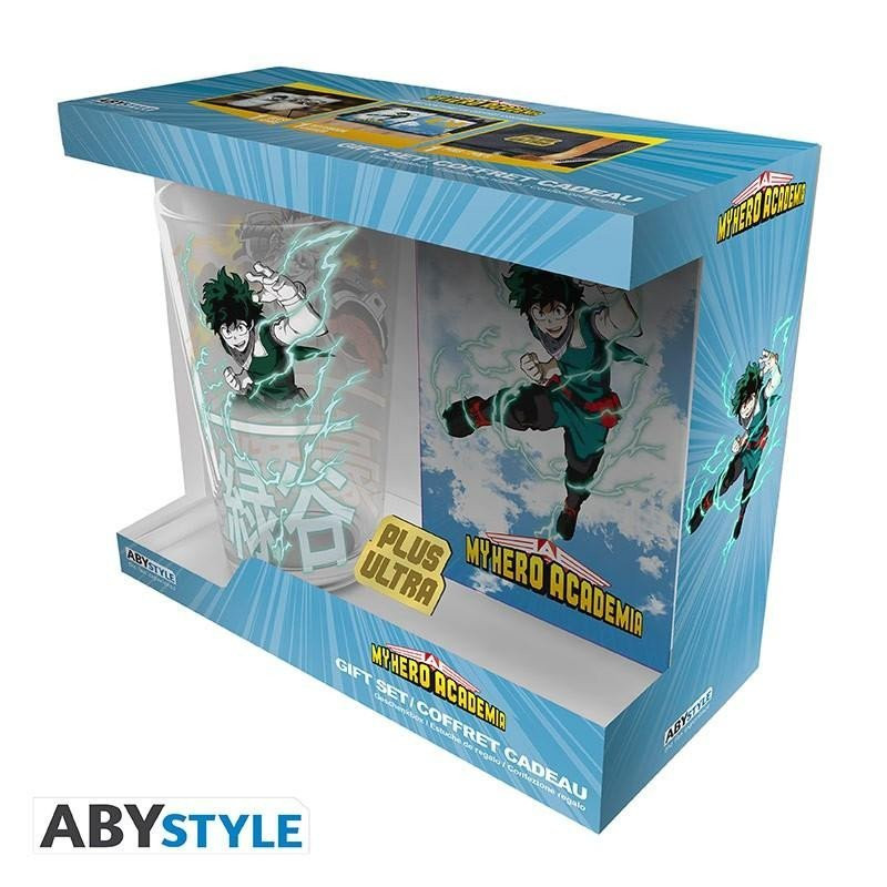 My Hero Academia Dárkový set (Sklenice, Odznáček, Zápisník A6)