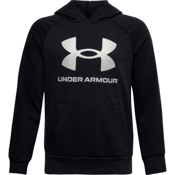 Chlapecká mikina Under Armour  RIVAL FLEECE HOODIE black XS