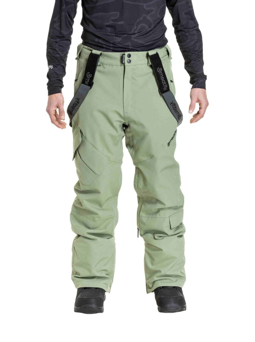 Pánské snb & ski kalhoty meatfly ghost zelená m