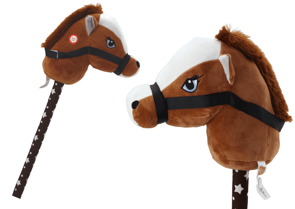 mamido Kůň na tyči Hobby Horse krátkosrstý se zvuky tmavě hnědý