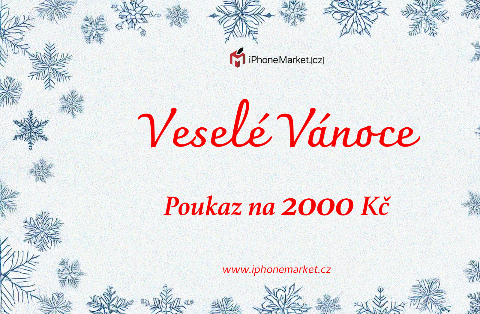 Vánoční dárkový poukaz v hodnotě 2000 Kč