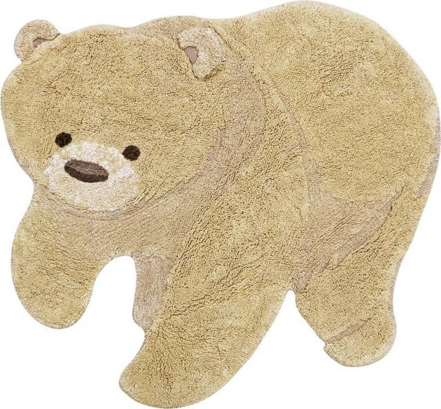 Béžový pratelný ručně tkaný bavlněný dětský koberec 120x122 cm Bear – Lorena Canals