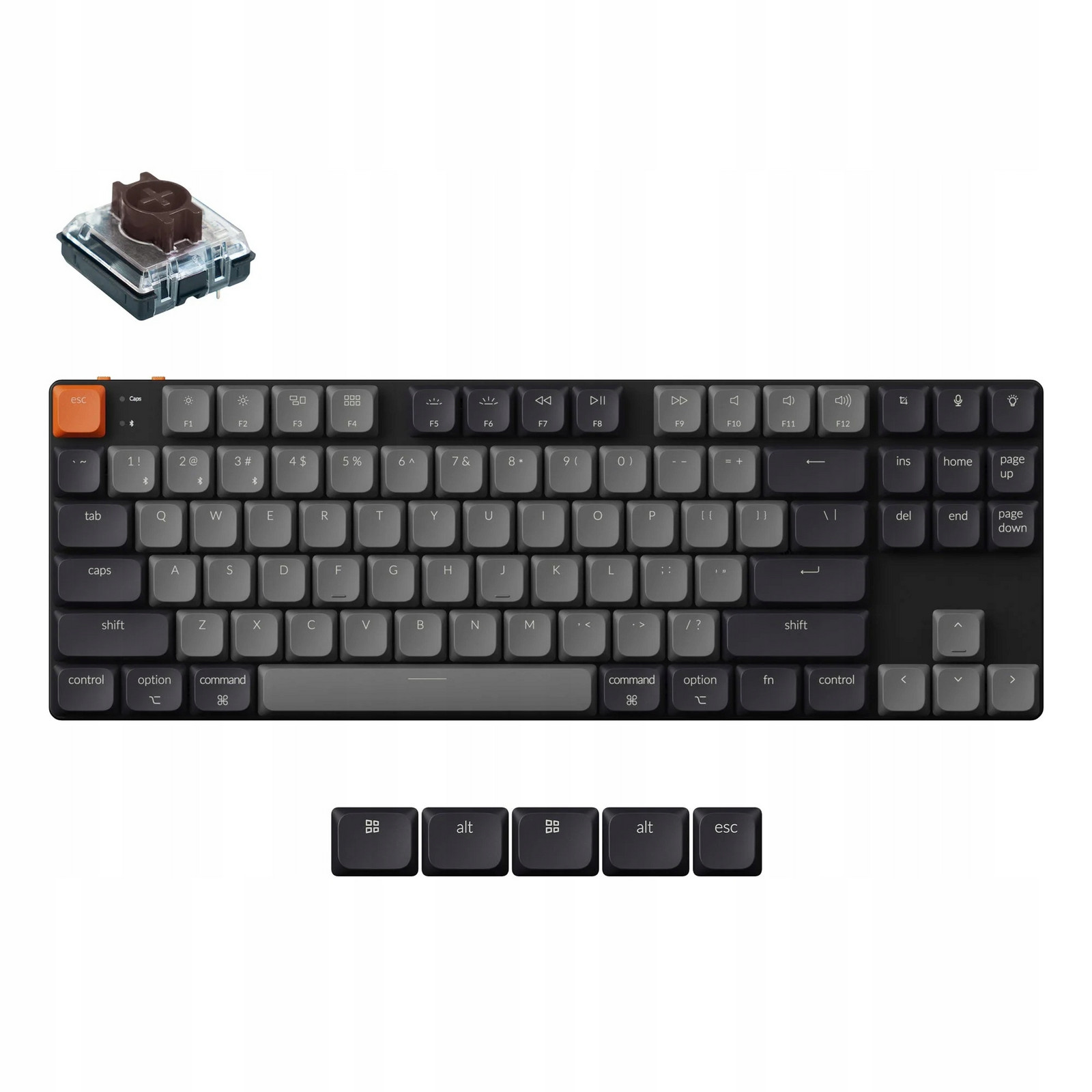 Keychron K1 Qmk Bezdrátová mechanická klávesnice Version 6 K1X-A3