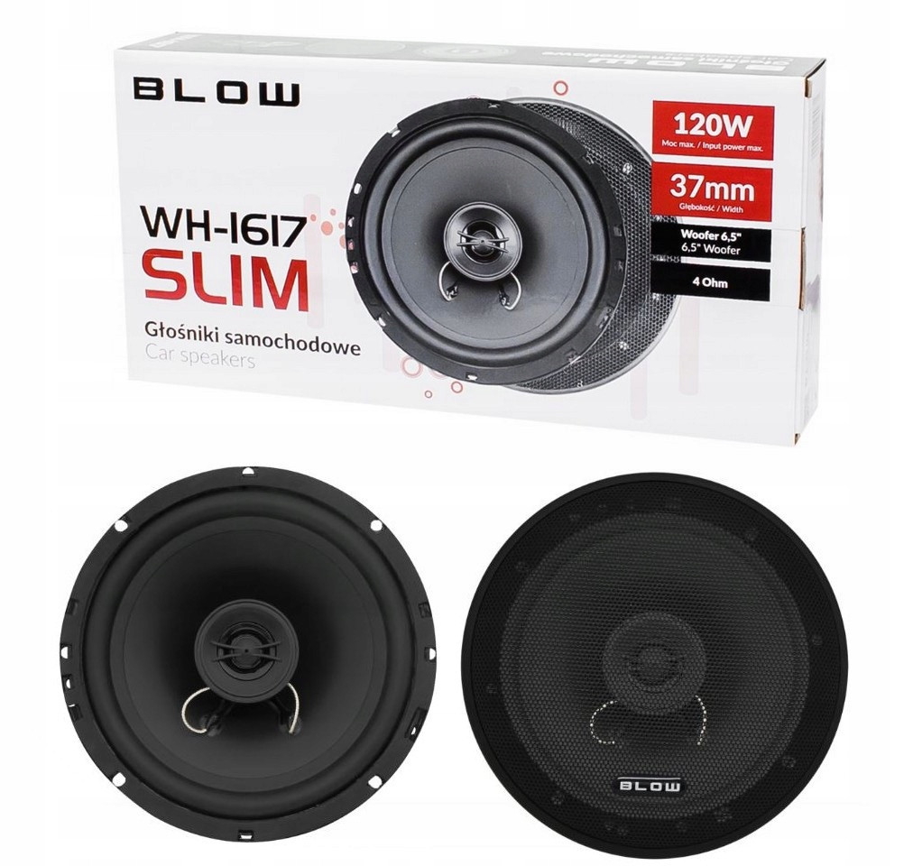 Reproduktory Do Auta Blow 16,5cm 120W Slim Bus 2ks Komplet 4Ohm Maskáče