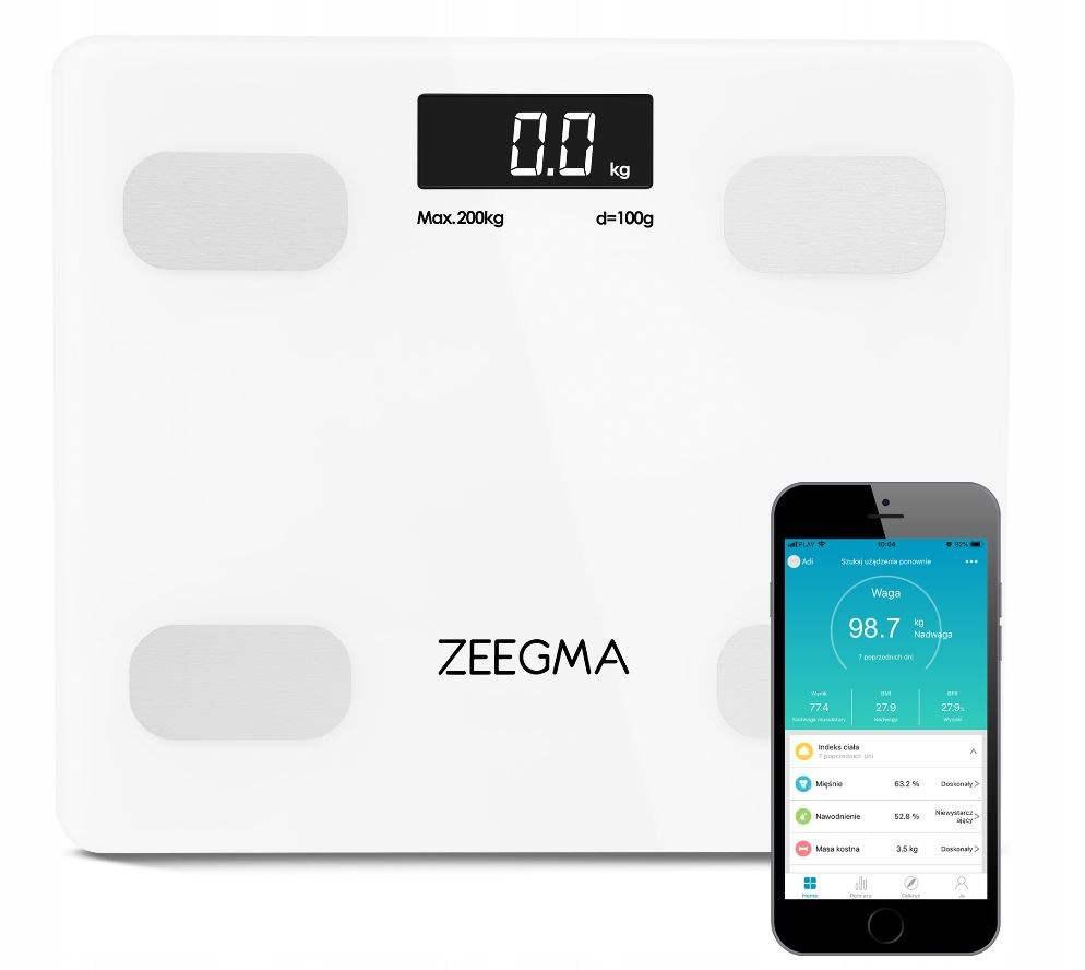 Koupelnová Váha Bluetooth Chytrá Analytická Bmi Aplikace Měření