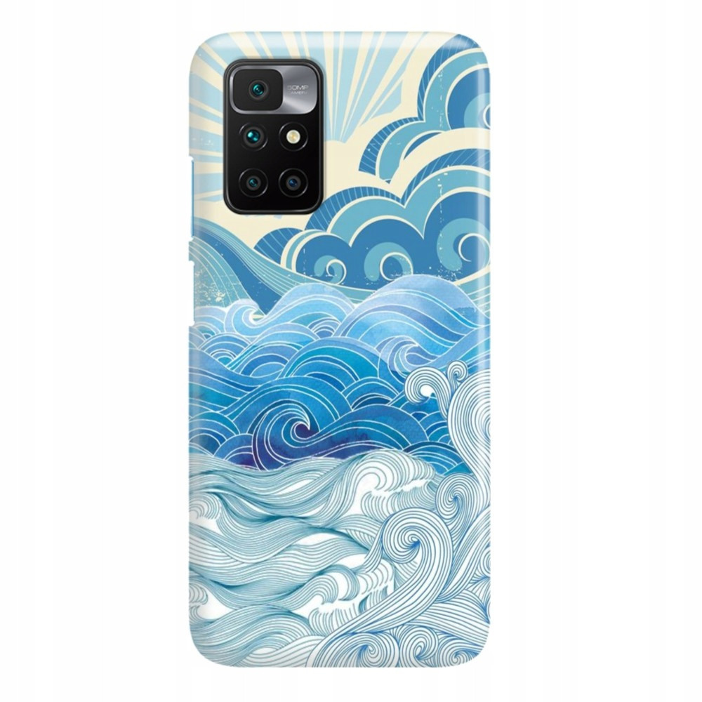 Pouzdro pro Xiaomi Redmi 10 2022 Sea Life Water Ocean Modré Mořské Vzory