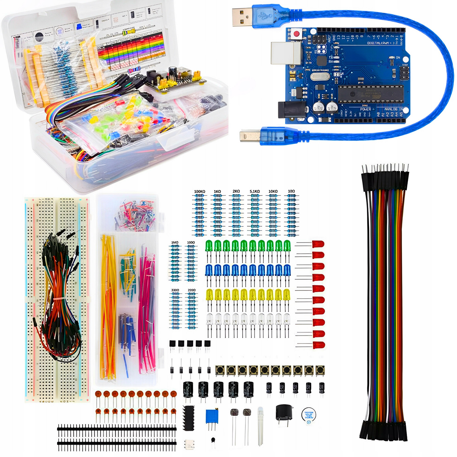 Bohatá Sada Arduino Uno R3 Starter Kit Pro Výuku Programování XXL Uno