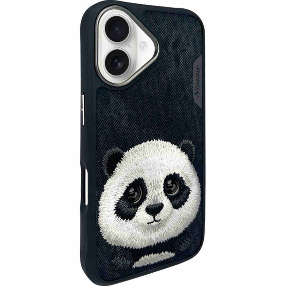Pouzdro Nimmy Panda pro iPhone 16, case stylové kryt módní zadní kryt s medvídkem