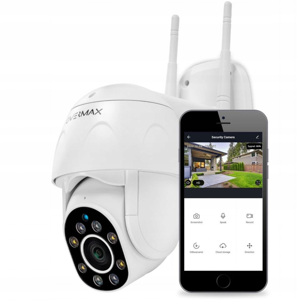 Otočná Kamera WiFi Ip Monitoring Full Hd Smart Venkovní Vnitřní RJ45