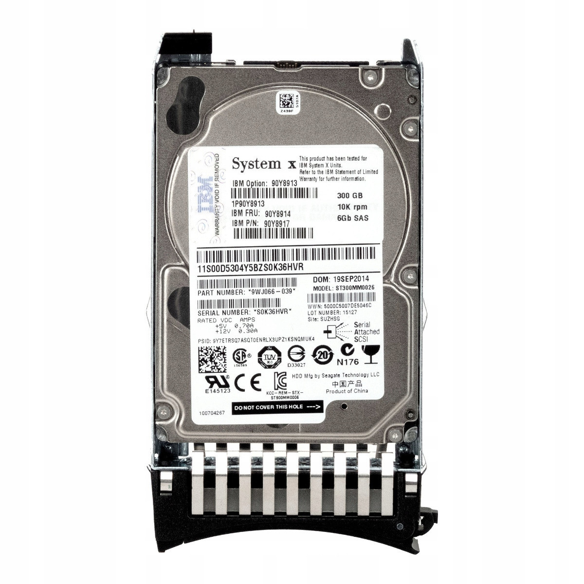 Ibm 90Y8914 90Y8917 300GB 10K 64MB SAS-2 2,5'' ST300MM0026