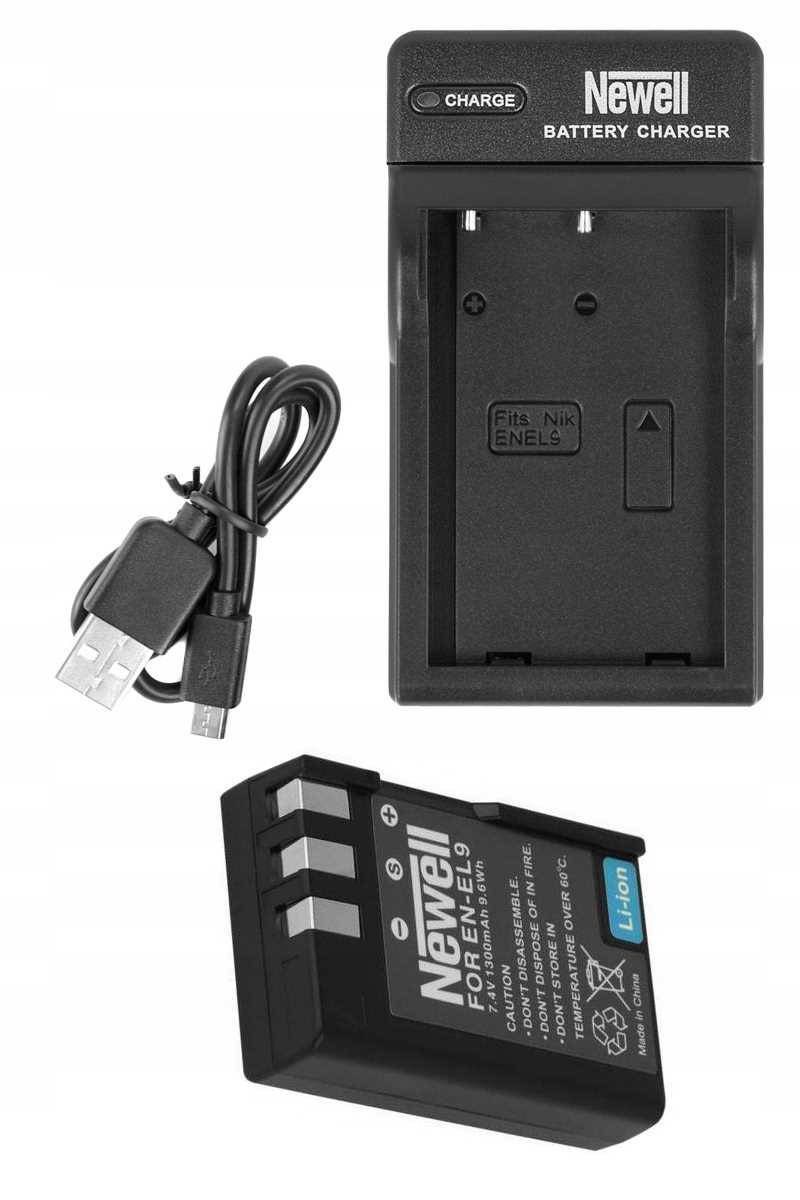 Sada nabíječky+ akumulátor EN-EL9 pro Nikon D40 D40x D60 D3000 D5000