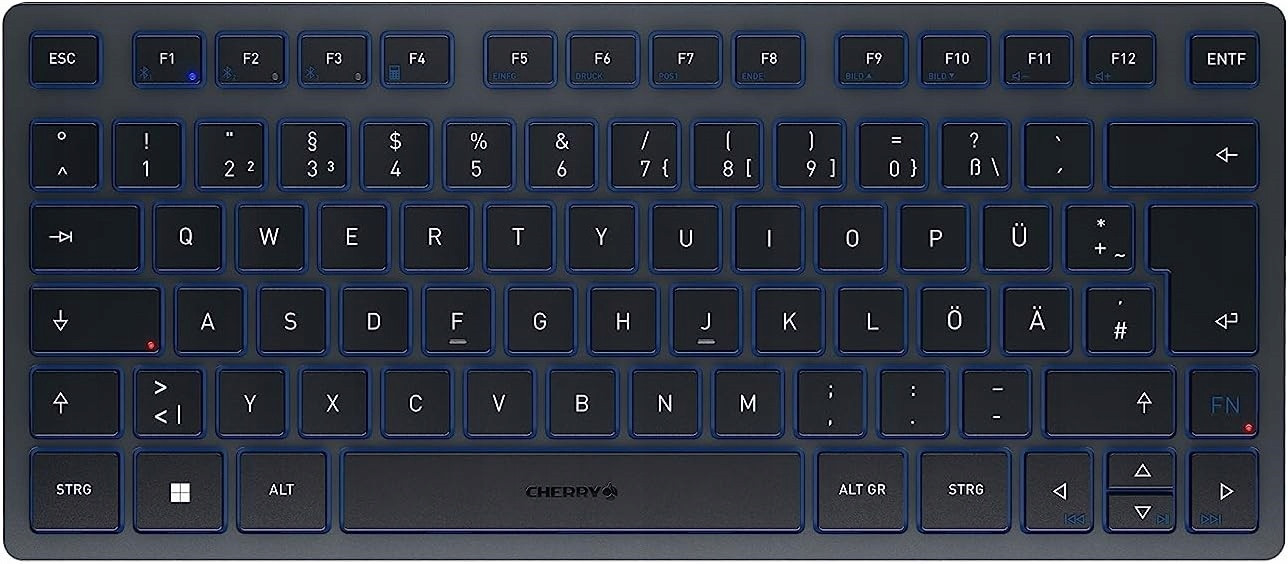 Cherry Kw 7100 Mini Bt Bluetooth klávesnice Qwertz Německý Jazyk