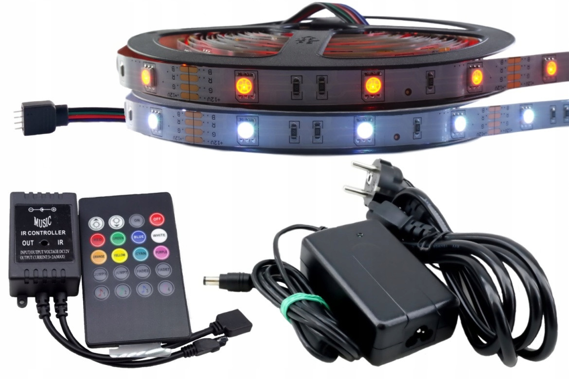 Set Led pásek Smd Rgb 5050 Hudební Disco 10m