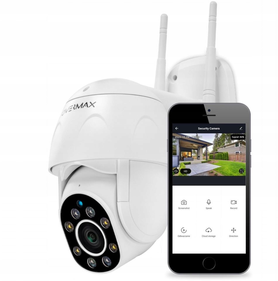 Otočná Kamera WiFi Ip Ultra Hd Monitoring Venkovní Vnitřní Smart RJ45