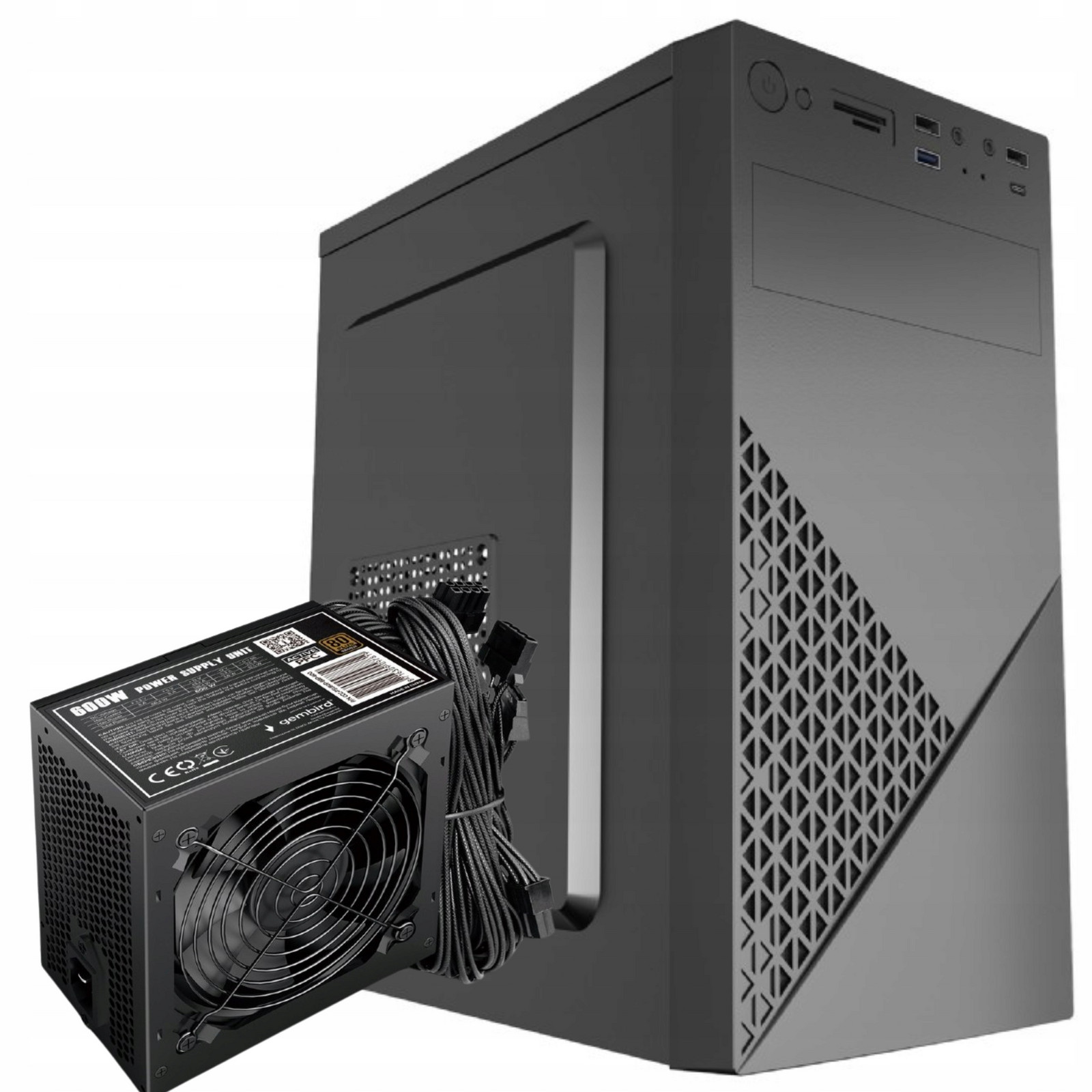 Počítačová Skříň K170 Mini Tower Mini Atx Napájecí Adaptér 600W 80 Bronze