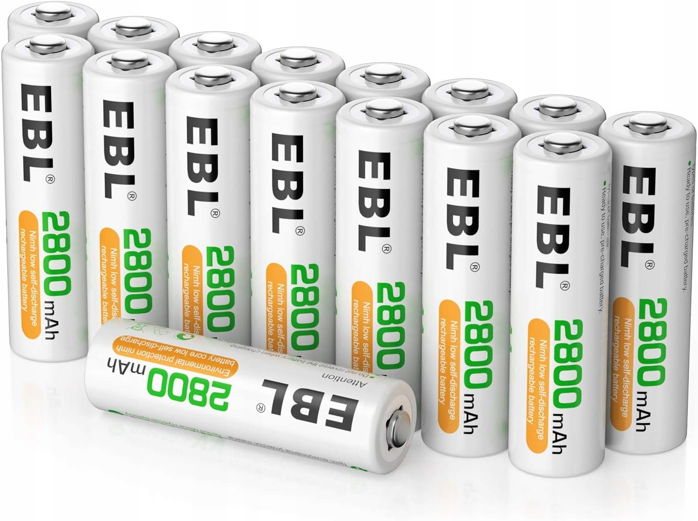 Ebl Baterie Nabíjecí Baterie Aa 1,2V 2800mAh Ni-mh 16 Ks.